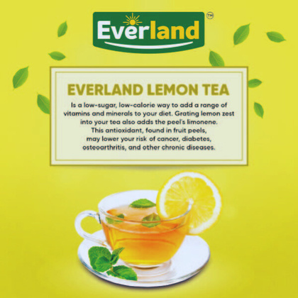 Everland Lemon Tea - Low sugar and calorie drink with lemon zest antioxidants that boost immunity and reduce chronic risks.